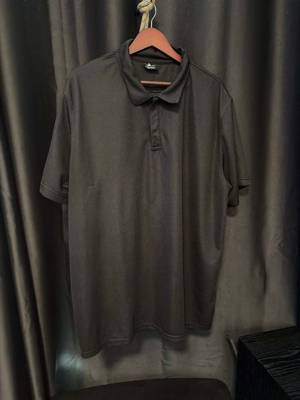 Realme Men's Performance Short Sleeve Polo Shirt Black XXL